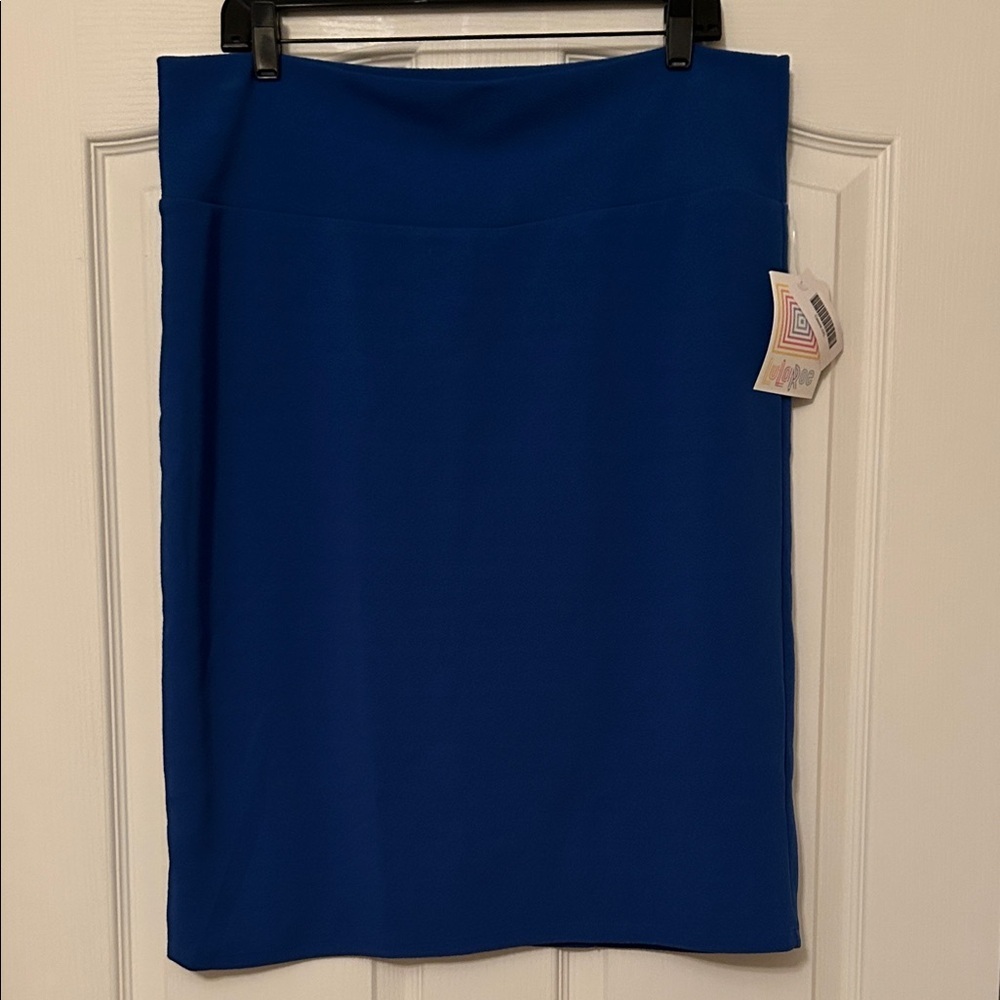 LuLaRoe Vibrant Blue Pencil Skirt 2X